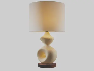 Sculptural Table Lamp 1 Low-poly 3D model