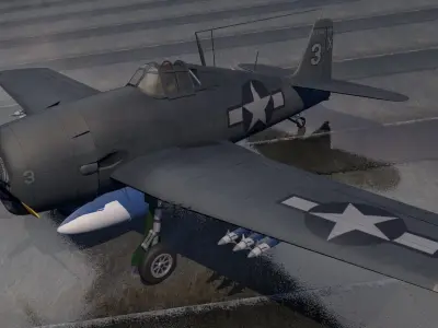 Grumman F6F-3 Hellcat 3D model