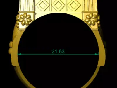 Royal Lion Ring Luxury 3D Jewelry Model File 3D print model