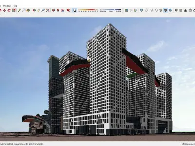 Sketchup Commercial Complex L8 3D model