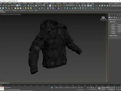 Military Jacket Low-poly 3D model