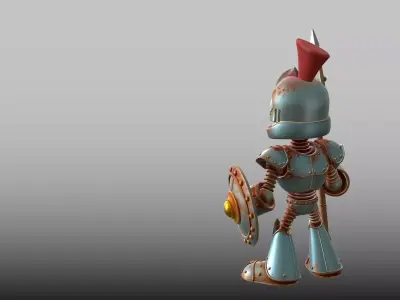 Robot STL  Warrior Figure 3D print model