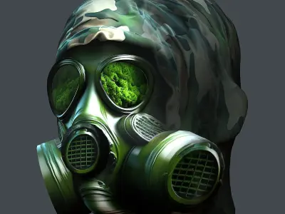 Helmet 3d model military combat Military Low-poly Low-poly 3D model 52