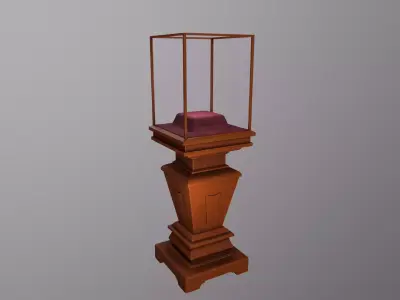 Antique Display Case Low-poly 3D model