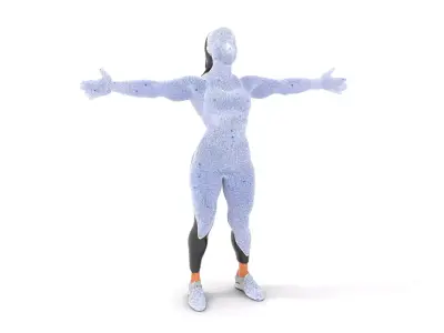 Athletic Fitness Woman model pack Low-poly 3D model