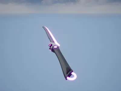 Customize cyber sword katana Low-poly 3D model