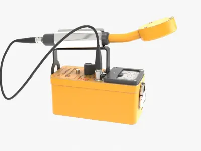 Radiation Survey Meter Low-poly 3D model