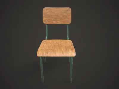 Industrial chair Low-poly 3D model