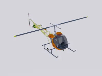 Bell H-13 Sioux 3D model purchase