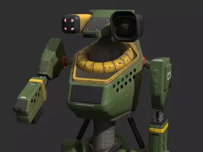Juggernaut Humanoid Robot - Game Ready Low-poly - Animated Low-poly 3D model