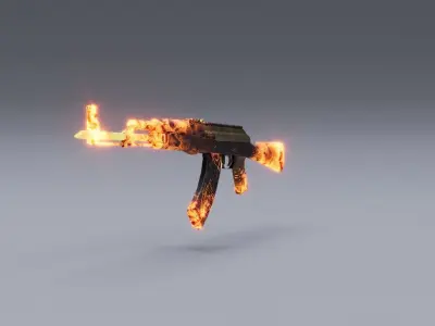 AK-47 Low-poly 3D model get