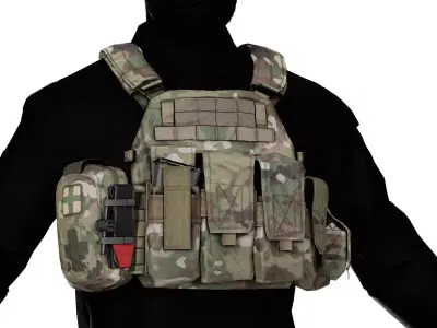 WARRIOR ASSAULT DCS PLATE CARRIER VEST V1 Low-poly 3D model
