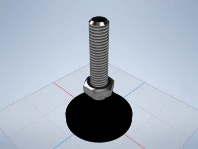 Leveling leg - PARAMETRIC Low-poly 3D model