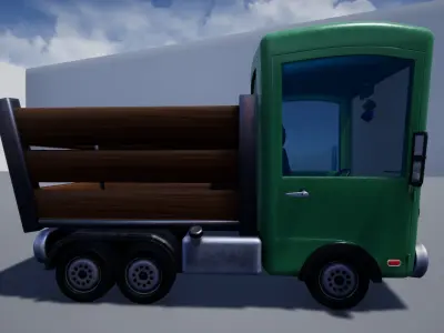 Stylized Truck Pack Low-poly 3D model