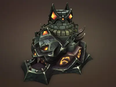 Undead forge Low-poly 3D model