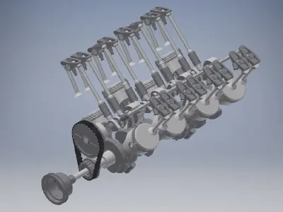 V8 Engine Crankshaft 3D model 3D model
