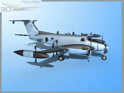 RC-12P Guardrail 3 US Army 3D model