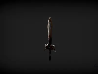ToothFish Sword Free low-poly 3D model