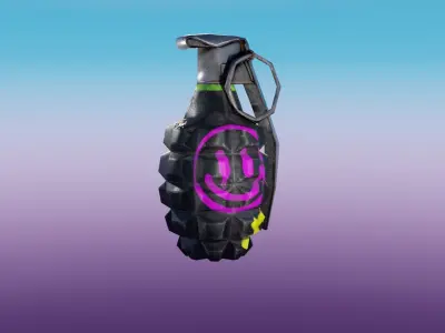 Graffiti Grenade Low-poly 3D model