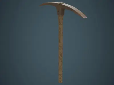 Pickaxe 2C Low-poly 3D model