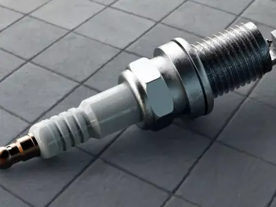 Automobile spark plug - detailed 3D model