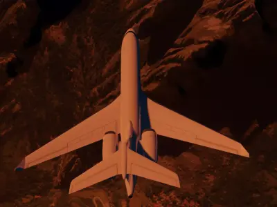 Blender Airplane Animation Free 3D model