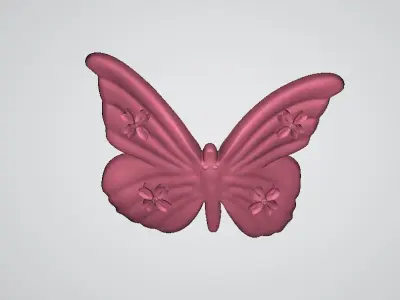 3D butterfly model  3D print model