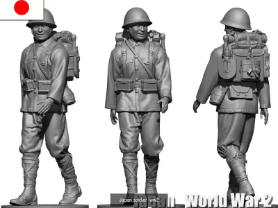 Japan collection  soldiers ww2 3D Model Pack