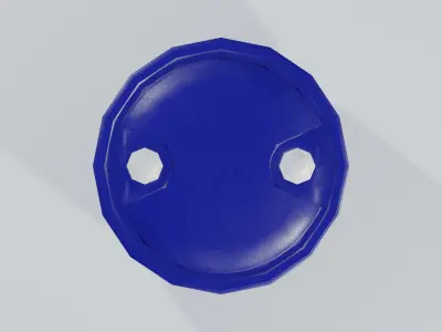 Plastic Tight Head Drum 220L Low-poly 3D model