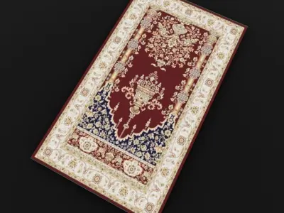 Islamic prayer carpet  Low-poly 3D model