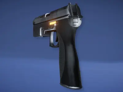 Futuristic Handgun Low-poly 3D model