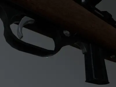 Hunting Rifle Remington Low-poly 3D model