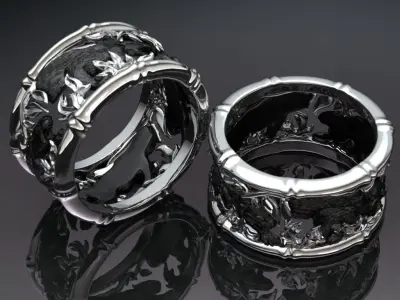 Tiger ring 3D print model