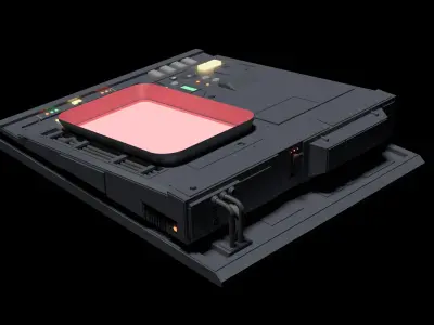 4 Sci-Fi Computers - Control Panels Pack 3D model