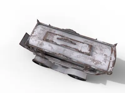 Old Hearse Low-poly 3D model