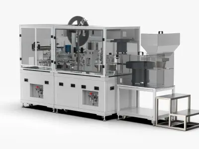 Automatic Micro Motor Assembly Machine 3D model