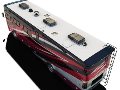 Recreational Vehicle Red 3D model