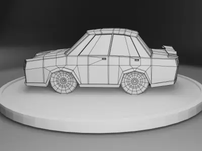 Lowpoly Sports Car Free low-poly 3D model