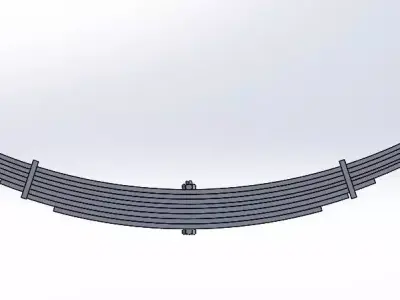 Leaf Spring Suspension Free 3D model
