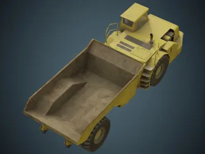 Mining Truck 1B Low-poly 3D model