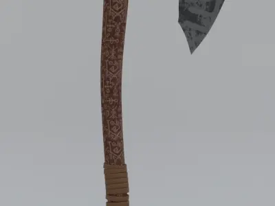  Viking Axe Low-poly 3D model