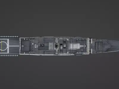 Aquitaine Frigate Practice Model Free 3D model