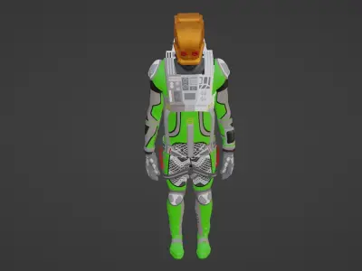 Robot Soldier - Assault Soldier Low-poly 3D model 33