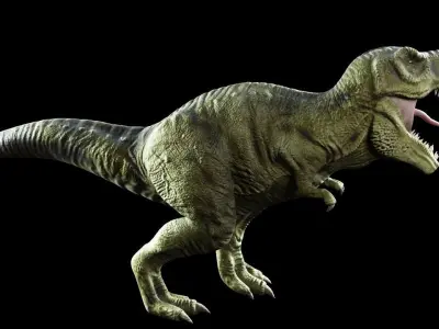 T-rex Tyrannosaurus Rigged and V-ray Shaders Complete 3D model