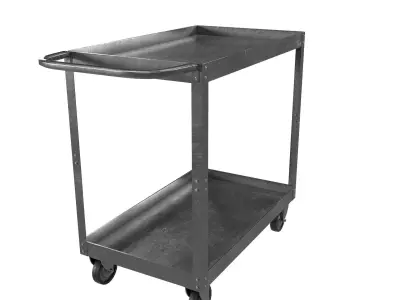 Steel Cart Realistic Low-poly 3D model