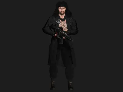 AAA 3D REALISTIC MAN CHARACTER -SHOOTER  ACTION HEROES RAMBO Low-poly 3D model