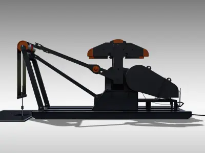 Low Profile Pumpjack 3D model