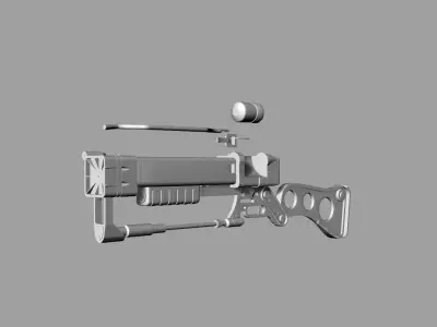 Fallout Laser Rifle Miniature Prop Replica 6th Scale 3D print model