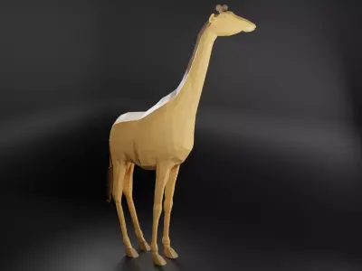 Rigged Giraffe Free low-poly 3D model