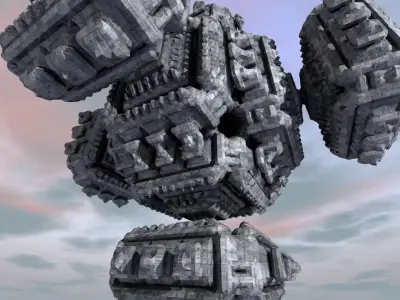 Prehistoric alien mothership Free 3D model